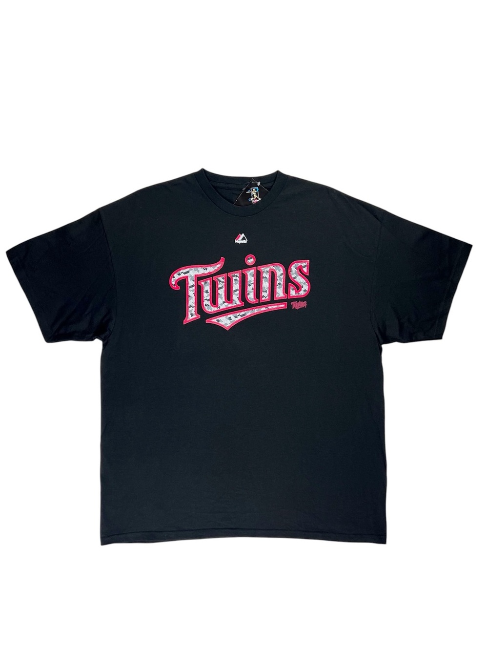 Majestic MLB Minnesota Twins Joe Mauer #7 Black T-Shirt Size 2XL